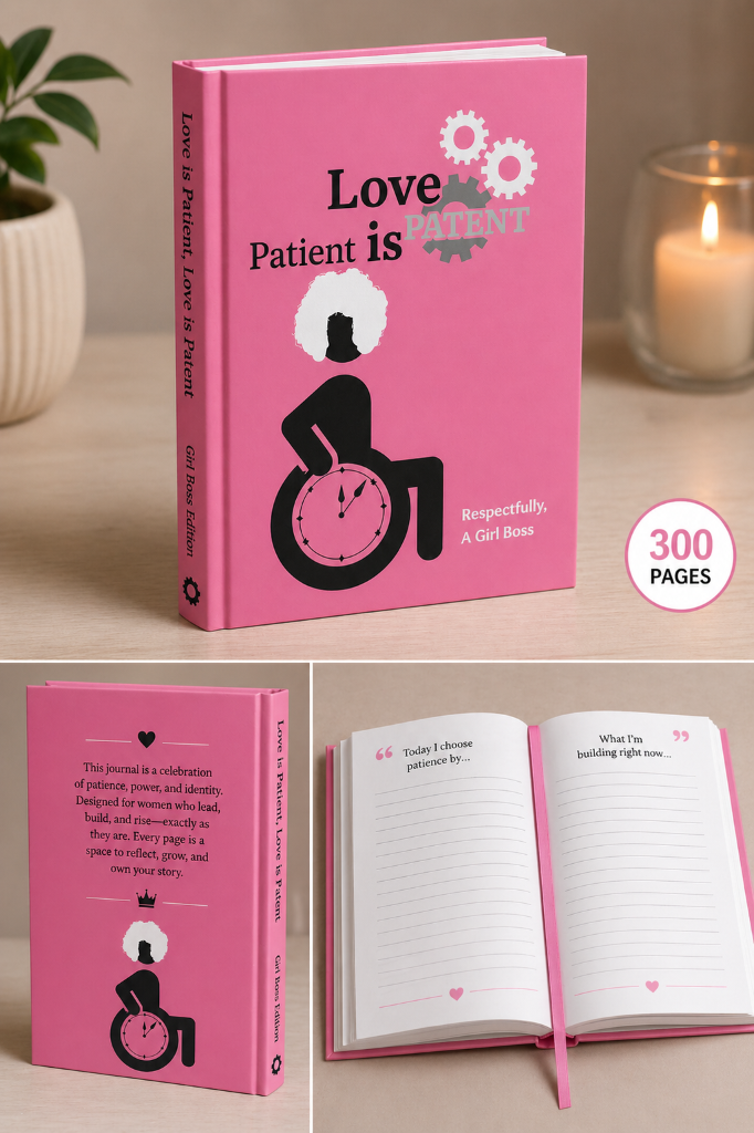 Love is Patient, Love is Patent - Girl Boss Edition (Wheelchair - Afro)